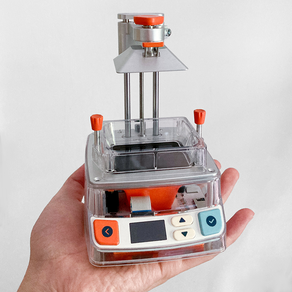 The palm-sized TinyMaker MSLA resin 3D printer