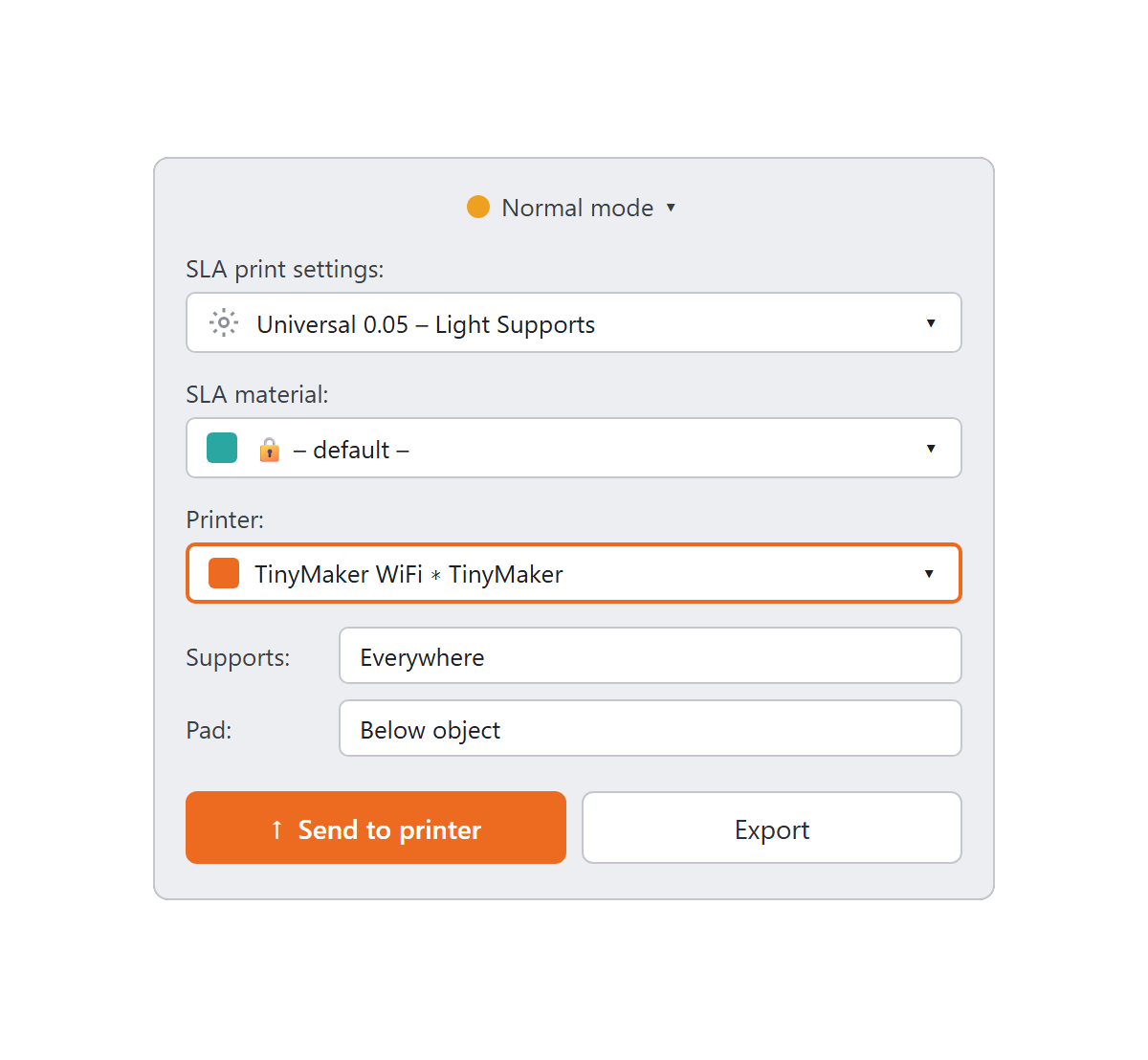 PrusaSlicer: the Send to printer button
